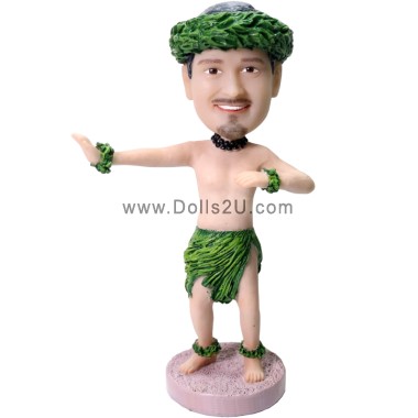 (image for) Custom Bobblehead Male Hawaiian Hula Dancer