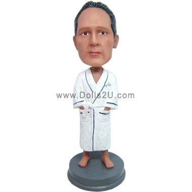 (image for) Custom Male In Bathrobe Bobblehead