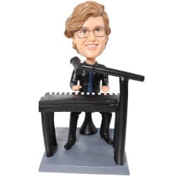 (image for) Custom Bobblehead Male Singer Play the Electronic Organ Piano Musician Custom Bobbleheads