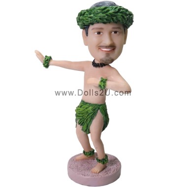 Custom Bobblehead Male Hawaiian Hula Dancer