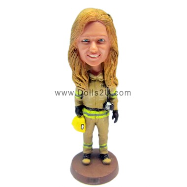  Custom Female Firefighter Bobblehead Item:451233