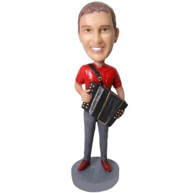 (image for) Custom Bobblehead Accordion Player – Personalized Musician Figurine For Music Lovers Item:510184