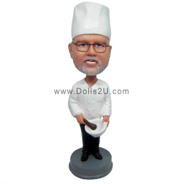 Personalize Bobblehead Male Baker Chef Gift