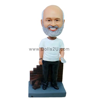 construction worker bobblehead gift for builder