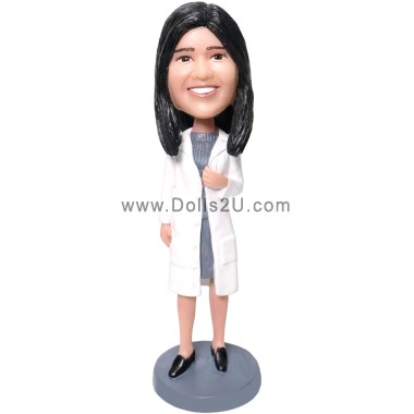 (image for) Custom Female Dentist Doctor Bobblehead Unique Gifts For Dentists And Doctors