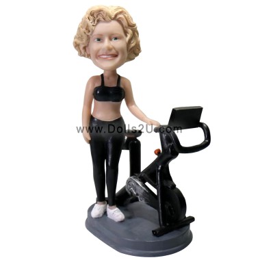  Custom Female Workout Fitness Bobblehead Item:21652