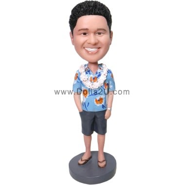  Personalized Male In Hawaiian Shirt Bobblhead Bobblehead Item:1280