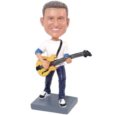 (image for) Custom Bobbleheads Male Bass Player Gifts for Guitarist