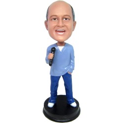 Custom Male Singer Bobblehead With Microphone
