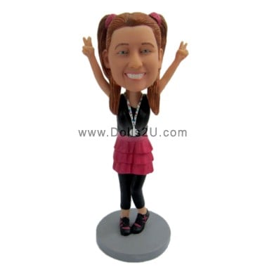 (image for) Custom Happy Girl In Skirt Bobblehead