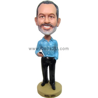 (image for) Casual Executive with Smart Phone bobblehead