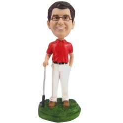 Personalized Male Golfer Bobblehead Gift