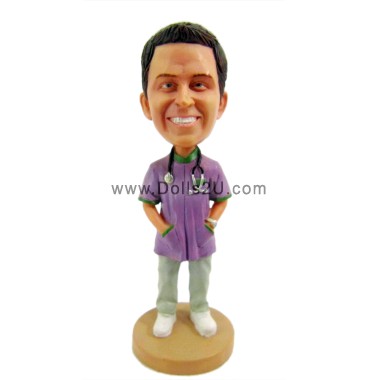 (image for) Personalized Male Nurse Bobblehead Gift