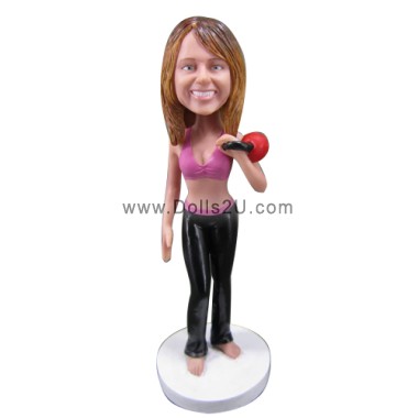 (image for) Custom Female Workout Fitness Instructor Bobblehead
