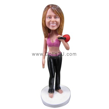  Custom Female Workout Fitness Instructor Bobblehead Item:13896