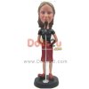 Custom Bobblehead Female Singer - Careers & Professionals Musicians Personalized Bobblehead & Cake Topper