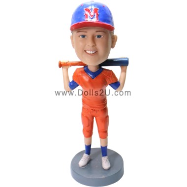 (image for) Personalized Baseball Player Bobblehead For Kids, Custom Bobblehead Gifts For Boys
