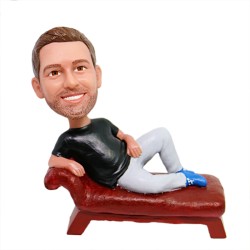 Male Lying On Chaise
