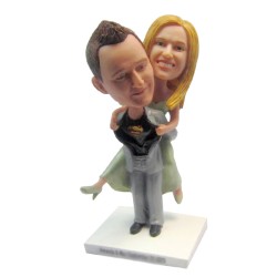 (image for) Superman Transform Wedding Bobbleheads Cake Toppers
