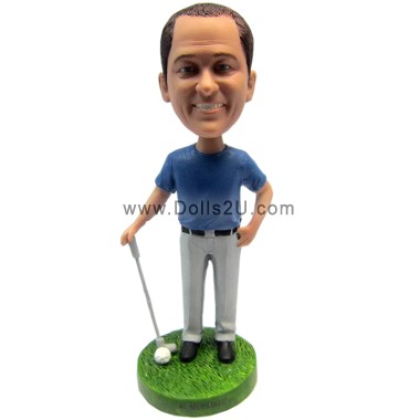 Custom Male Golf Player Bobbleheads Gifts Sculpted from Your Photos