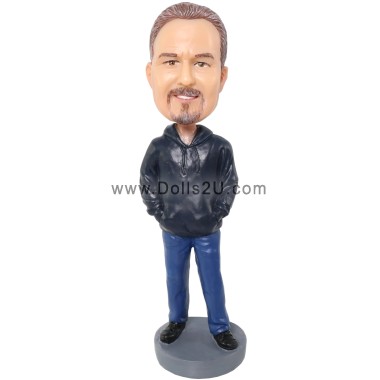  Custom Bobblehead Male In Hoodie Creative Gifts For Him Item:45551