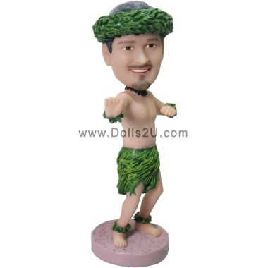 (image for) Custom Bobblehead Male Hawaiian Hula Dancer