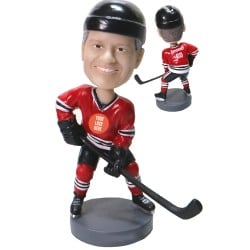 Male Ice Hockey Goalie Custom Figure Bobbleheads