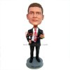Boss In Suit Holding Mobile With Dollar Sign Necklace