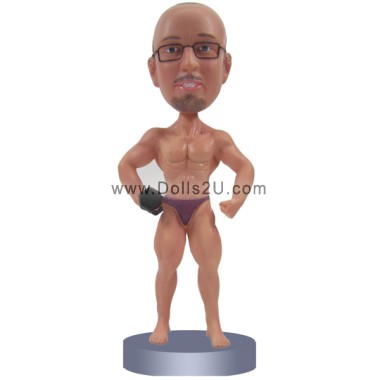  Custom Male Bodybuilder Lifting Dumbbell Bobblehead Item:13767