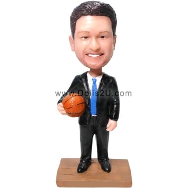 (image for) Custom Male Basketball Coach Bobblehead Gift Idea