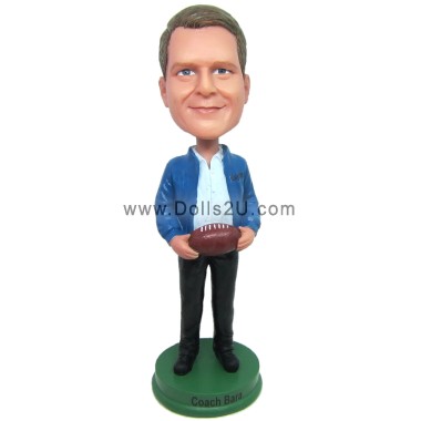  Custom Football Coach Bobblehead Item:13803