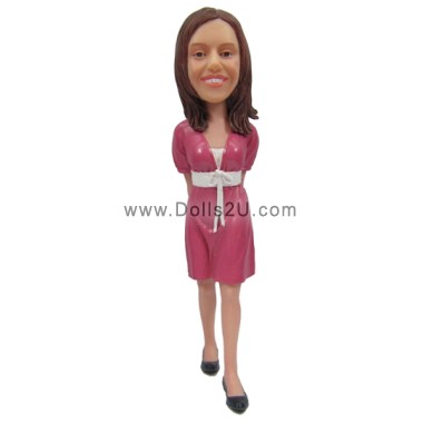 (image for) Personalized Creative Girl Bobblehead Photo 3D Bobblehead Gifts For Women
