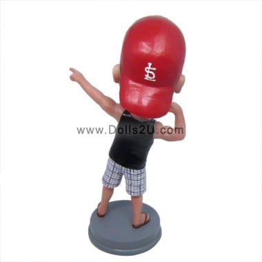 (image for) Custom Bobblehead Funny Guy Making Victory Pose Wearing Tank Top With Your Logo