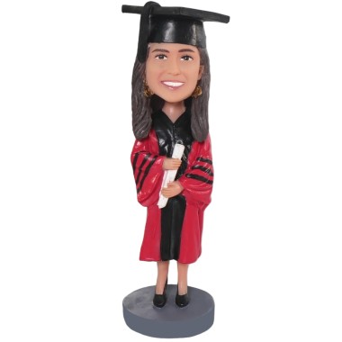 (image for) Custom Female Graduation Bobblehead Gift