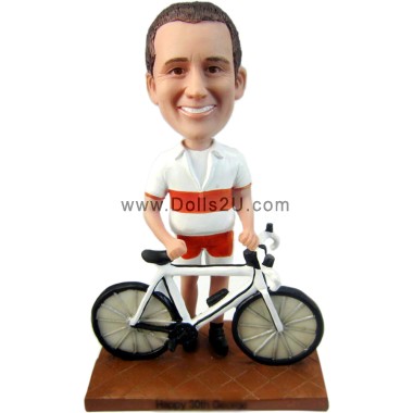 (image for) Custom Male Biker Bobblehead Gift