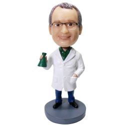 male in lab coat bobblehead