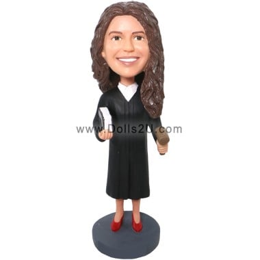  Personalized Female Judge Bobblehead Gift Item:36422