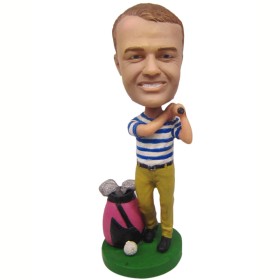 (image for) Personalized Male Golf Bobblehead Gift For Golfer