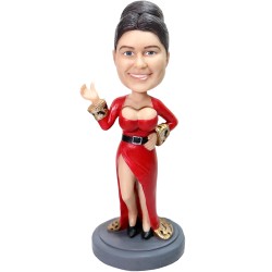 (image for) Personalized Karen's chest moving bobblehead (chest and head bobble)
