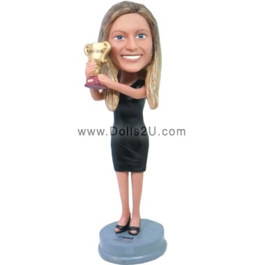 (image for) Business Female Holding Trophy