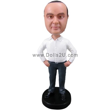 (image for) Custom Boss In Shirt With Hands On Hips Bobblehead