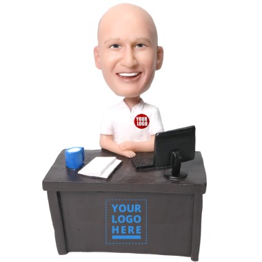 (image for) Custom Bobblehead Male Boss in Polo Shirt