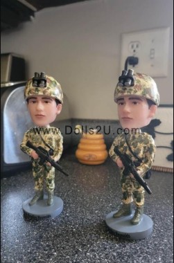  Custom Bobbleheads Military Soldier Holding A Gun