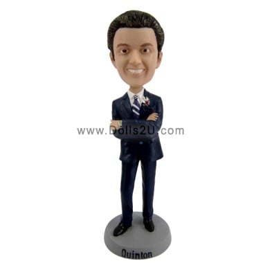  Custom Boss In Suit With Arms Crossed Bobblehead Item:13658