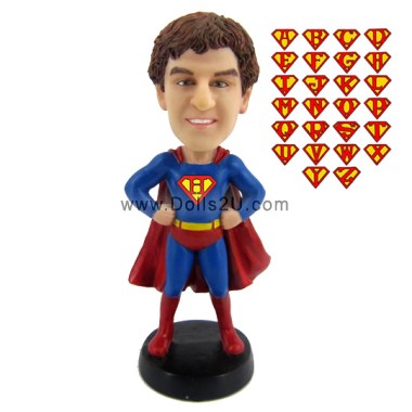 (image for) Father's Day Gifts Custom Super Dad Bobblehead In Any Color Cloak And Logo Superman Custom Bobbleheads
