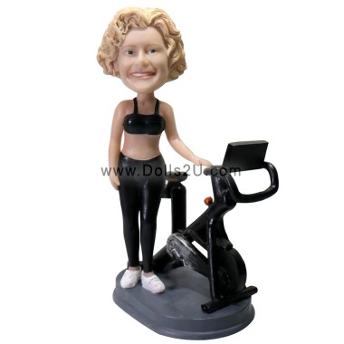 Custom Female Workout Fitness Bobblehead