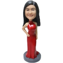  Lady in Evening Dress Custom Bobblehead Gift