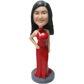 (image for) Lady in Evening Dress Custom Bobblehead Gift