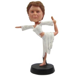 Custom Bobblehead Girl Doing Yoga
