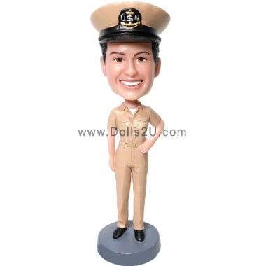  Personalized Female U.S. Navy Chief Bobblehead Gift Item:13431